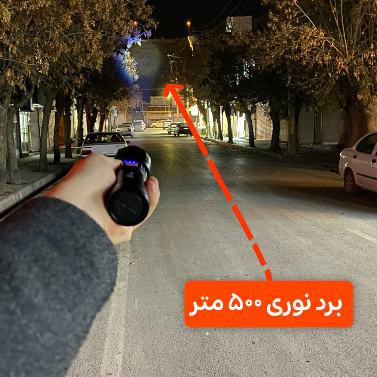 برد ۵۰۰ متری تصویر چراغ قوه پلیسی اسمال سان ZY-T271