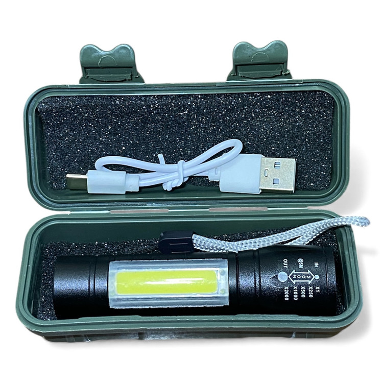 چراغ قوه r911 اسمال سان همراه جعبه و کابل شارژ