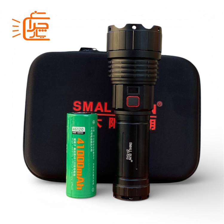 تصویر کیف هارکیس و باتری ۴۱۰۰۰ میلی آمپری چراغ قوه لیزری اسمال سان مدل ZY-T312 اورجینال