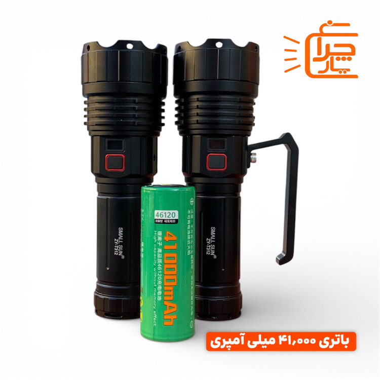 باتری ۴۱۰۰۰ میلی آمپری چراغ قوه لیزری اسمال سان مدل ZY-T312 اورجینال