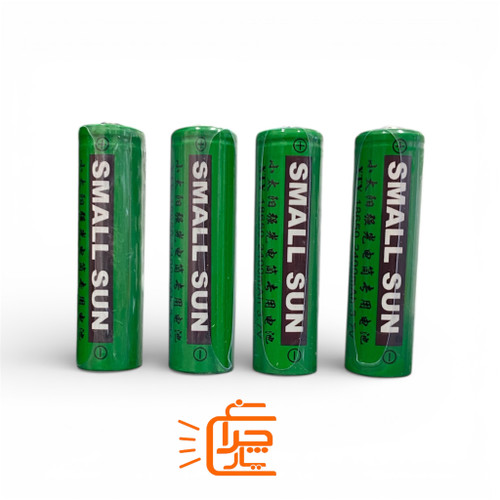 تصویر باتری قابل شارژ سبز رنگ اسمال سان ۱۸۶۵۰ مدل ۲۴۰۰ میلیآمپر (اصلی)
