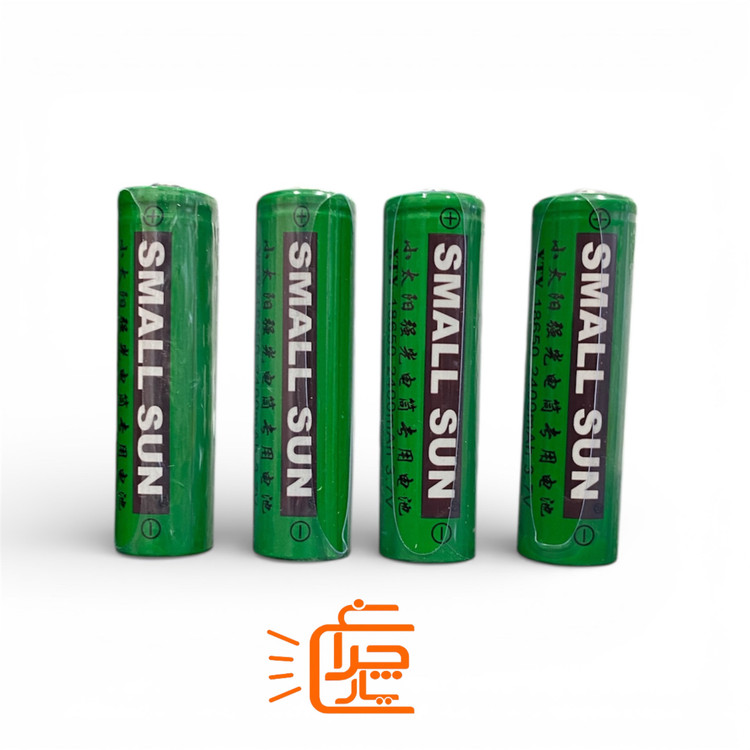 تصویر باتری قابل شارژ سبز رنگ اسمال سان ۱۸۶۵۰ مدل ۲۴۰۰ میلیآمپر (اصلی)